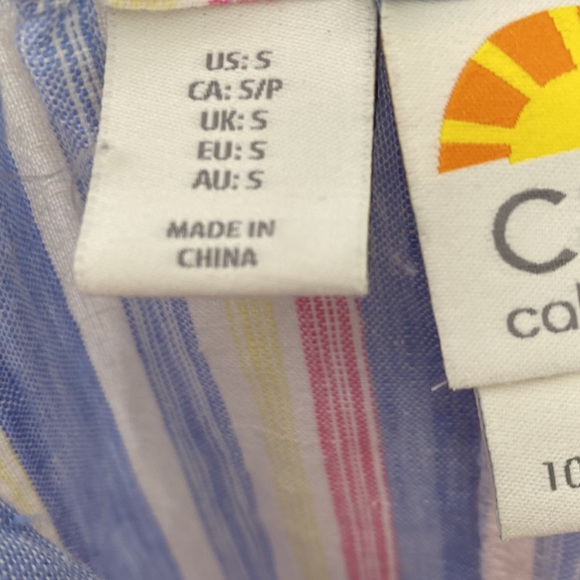 C&C California 100% Linen Maxi Sun Dress Size Small - Picture 3 of 10
